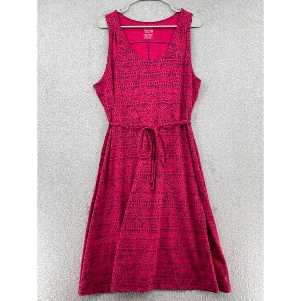 Mountain Hardwear Pink Patterned Midi Dress - Picture 1 of 12